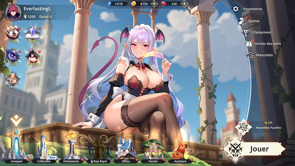 Menu du jeu Everlusting Life